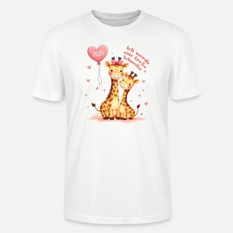 Ich werde große Schwester 2025 - Stanley/Stella Unisex Bio-T-Shirt CRAFTER - Weiß
