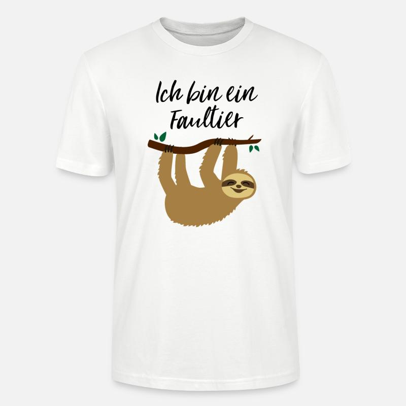 Ich bin ein Faultier - Stanley/Stella Unisex Bio-T-Shirt CRAFTER - Weiß