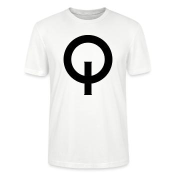 Optimist_Zeichen-svg - Stanley/Stella Unisex Bio-T-Shirt CRAFTER - Weiß - Vorne - Alina (178cm) & Michal (187cm)