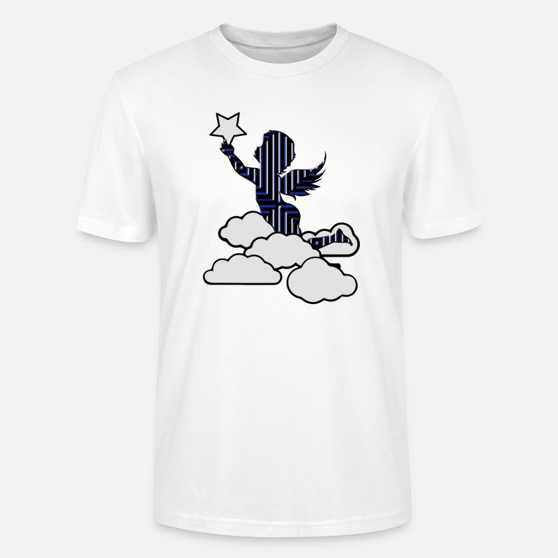 Angel gothic star - Stanley/Stella CRAFTER Unisex Organic T-Shirt - white
