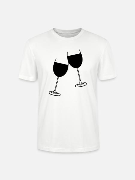 wein glas design - Stanley/Stella Unisex Bio-T-Shirt CRAFTER - Weiß