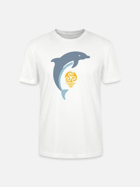 Tribal dolphin - Stanley/Stella Unisex Bio-T-Shirt CRAFTER - Weiß
