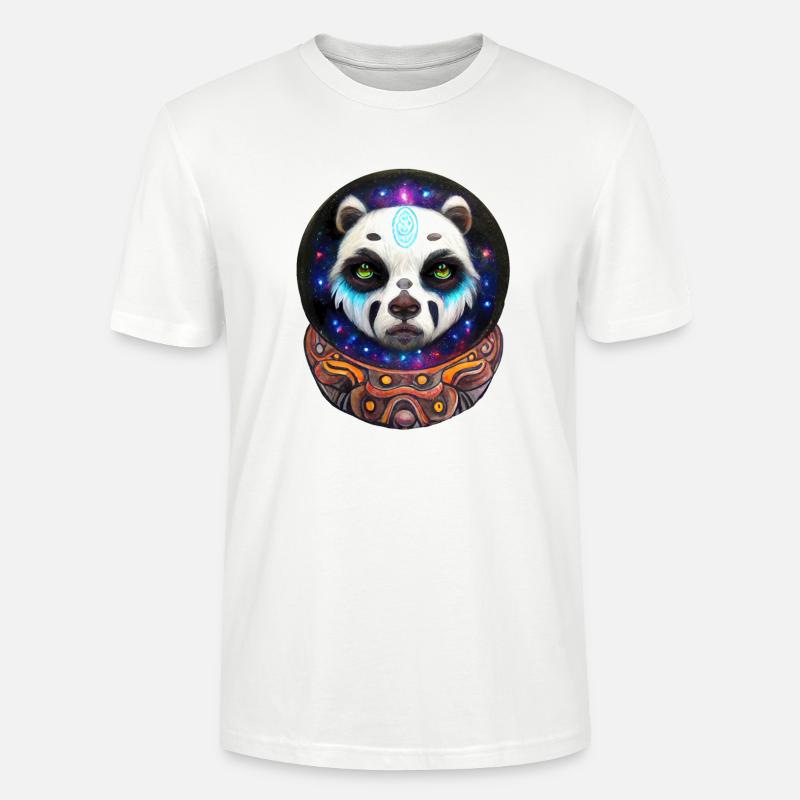 Panda de l’espace - T-shirt bio CRAFTER Stanley Stella Unisexe - blanc