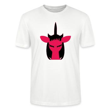 La licorne rouge - T-shirt bio CRAFTER Stanley Stella Unisexe - blanc - Devant - Alina (178cm) & Michal (187cm)