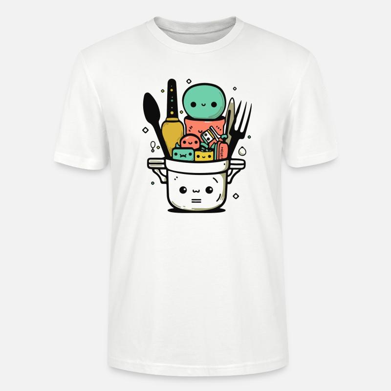 Kawaii cookware - Stanley/Stella CRAFTER Unisex Organic T-Shirt - white