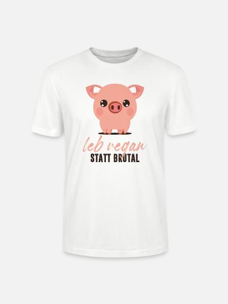 leb vegan statt brutal - Stanley/Stella Unisex Bio-T-Shirt CRAFTER - Weiß
