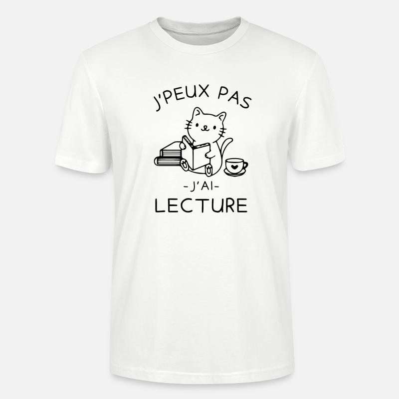 CHAT MIGNON LECTURE CAFE 2 - T-shirt bio CRAFTER Stanley Stella Unisexe - blanc