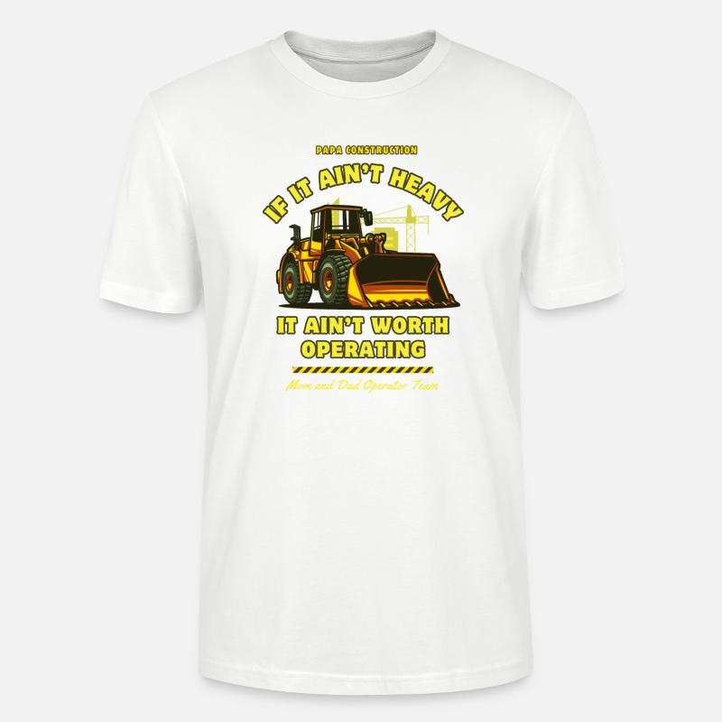 Power Work ,,Radlader" - Stanley/Stella Unisex Bio-T-Shirt CRAFTER - Weiß