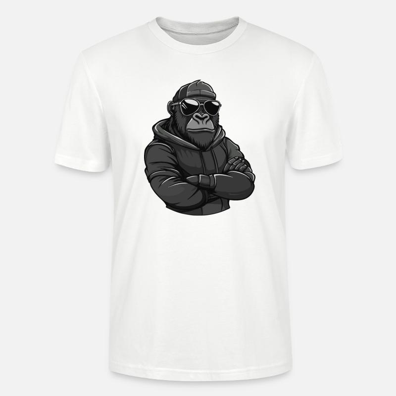 Gorilla Tier Comic - Stanley/Stella Unisex Bio-T-Shirt CRAFTER - Weiß