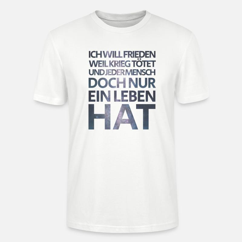 Ich will Frieden - Stanley/Stella Unisex Bio-T-Shirt CRAFTER - Weiß