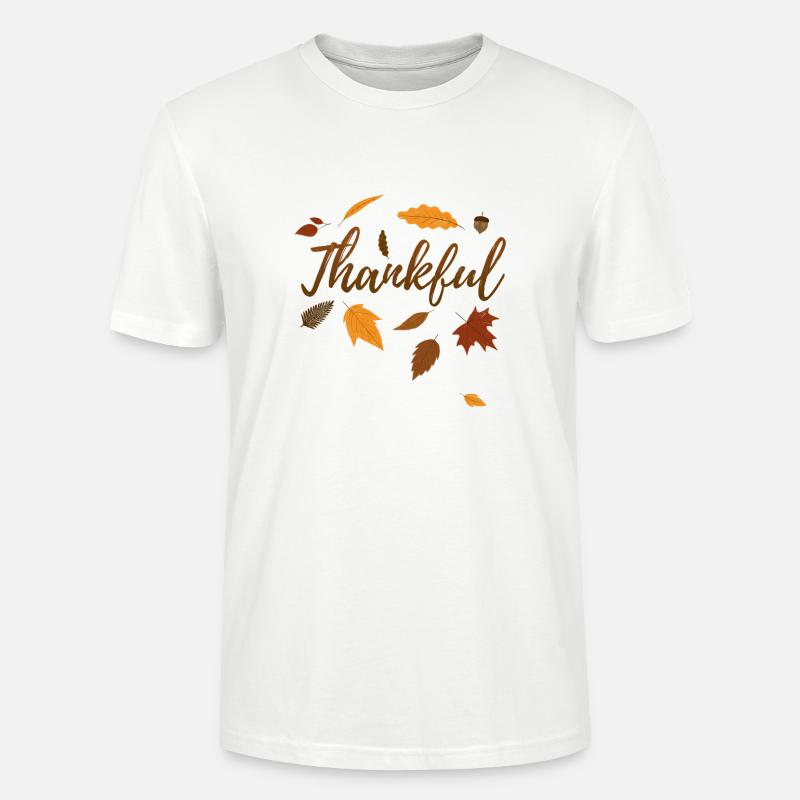 Dankbarer Herbst-Erntedankfest-Geschenk-Fall-Liebe - Stanley/Stella Unisex Bio-T-Shirt CRAFTER - Weiß