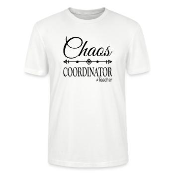 Coordinateur Chaos #Teacher - T-shirt bio CRAFTER Stanley Stella Unisexe - blanc - Devant - Alina (178cm) & Michal (187cm)