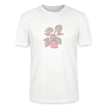 Monstera - Stanley/Stella Unisex Bio-T-Shirt CRAFTER - Weiß - Vorne - Alina (178cm) & Michal (187cm)