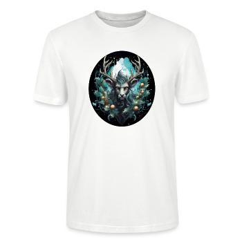 Santa's Reindeer - Stanley/Stella CRAFTER Unisex Organic T-Shirt - white - Front - Alina (178cm) & Michal (187cm)