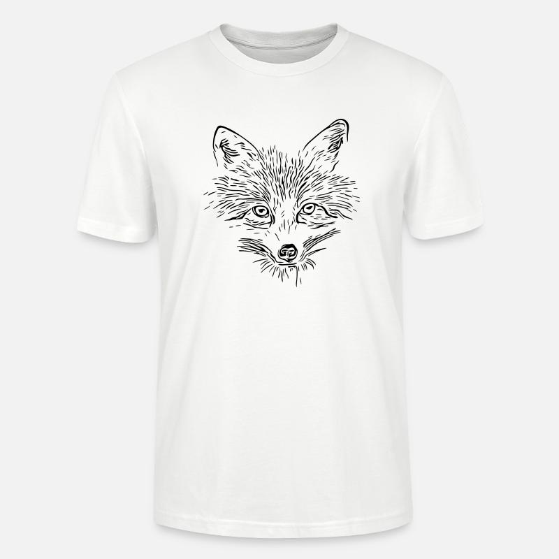 Fuchs Gesicht - Fox Face - Stanley/Stella Unisex Bio-T-Shirt CRAFTER - Weiß