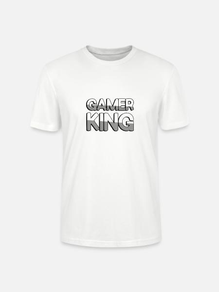 GAMER KING - Gaming - Stanley/Stella CRAFTER Unisex Organic T-Shirt - white