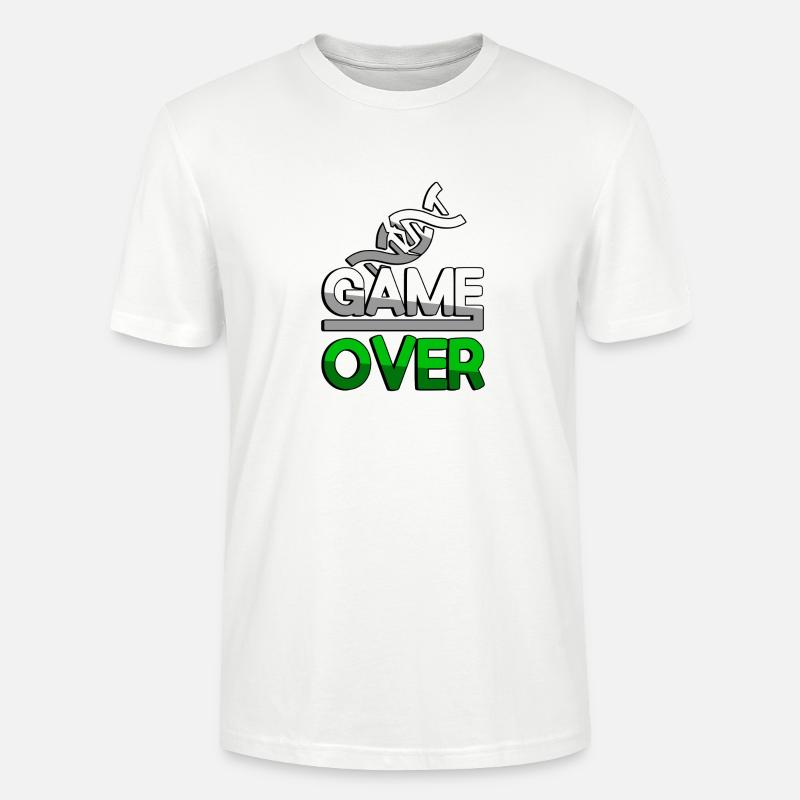 GAME OVER (Vert) + ADN - Jeux - T-shirt bio CRAFTER Stanley Stella Unisexe - blanc
