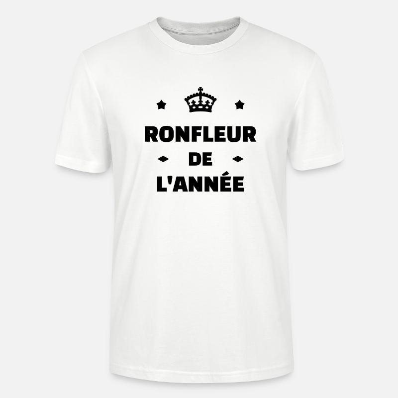Ronfler / Ronfleur / Ronfleuse / Ronflement - T-shirt bio CRAFTER Stanley Stella Unisexe - blanc