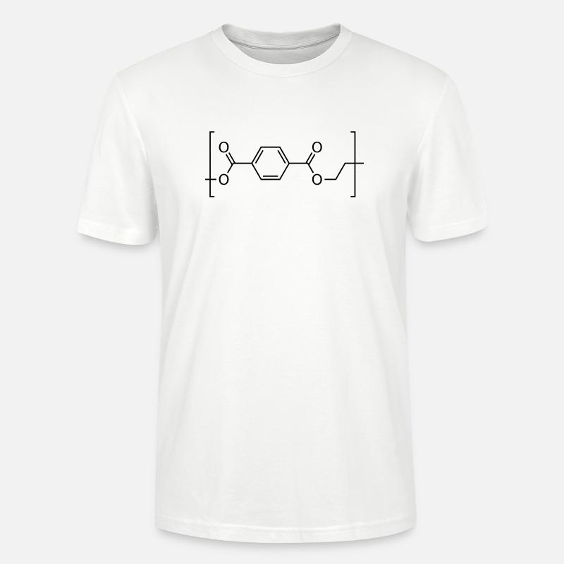 Polyethylene terephthalate (PET) molecule. - Stanley/Stella CRAFTER Unisex Organic T-Shirt - white