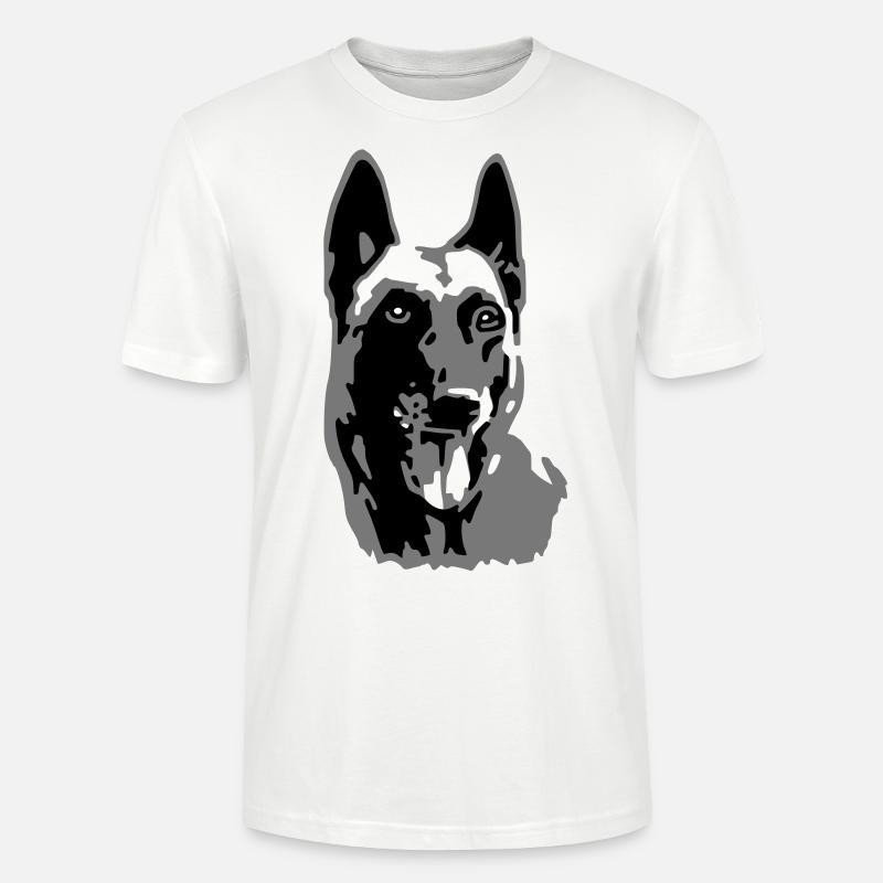 Kopf malinois - Stanley/Stella Unisex Bio-T-Shirt CRAFTER - Weiß