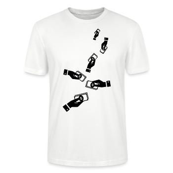 Monnaie Monnaie Silhouette - T-shirt bio CRAFTER Stanley Stella Unisexe - blanc - Devant - Alina (178cm) & Michal (187cm)