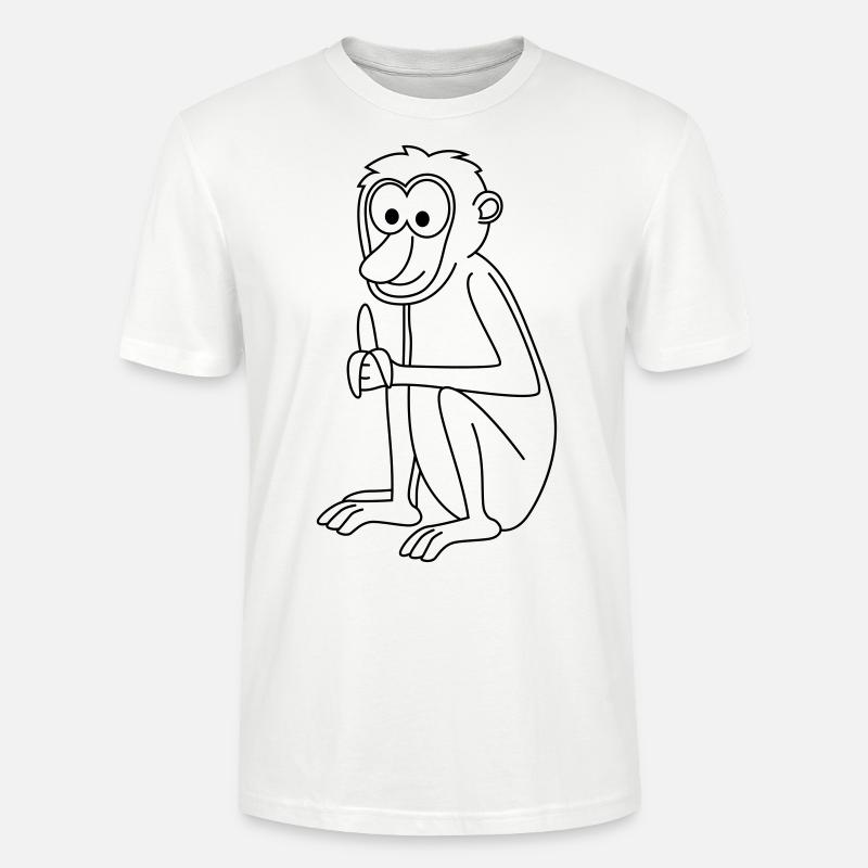 Affe comic Tier - Stanley/Stella Unisex Bio-T-Shirt CRAFTER - Weiß