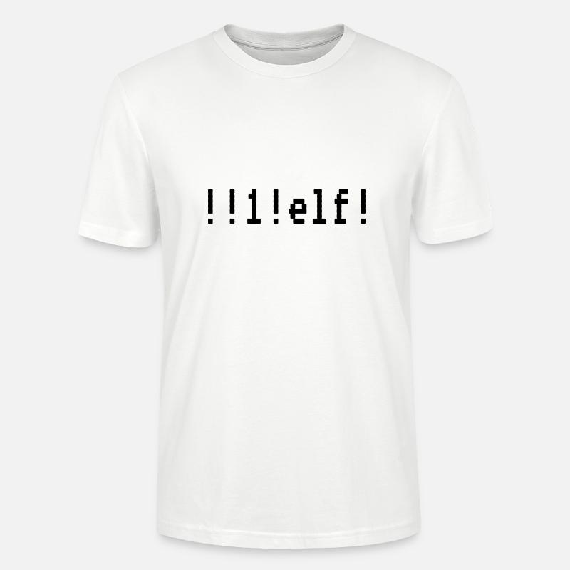 Motiv "!!1!elf!" - "eins elf" - Stanley/Stella Unisex Bio-T-Shirt CRAFTER - Weiß