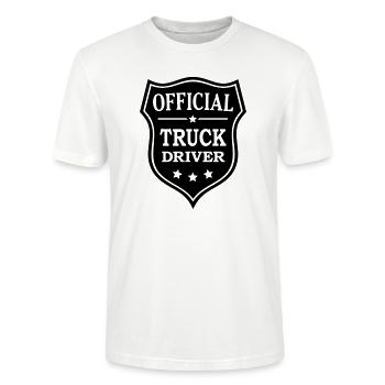 Berufskraftfahrer Fernfahrer Trucker Truck LKW - Stanley/Stella Unisex Bio-T-Shirt CRAFTER - Weiß - Vorne - Alina (178cm) & Michal (187cm)