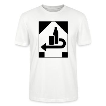Pfandsymbol - Stanley/Stella Unisex Bio-T-Shirt CRAFTER - Weiß - Vorne - Alina (178cm) & Michal (187cm)