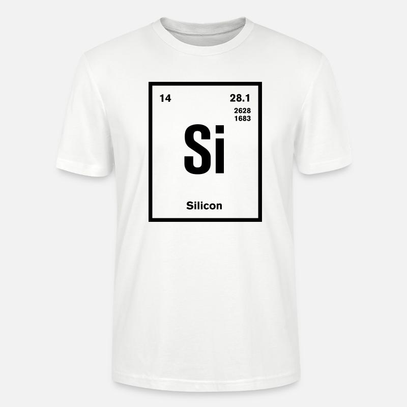 Silicon Element im Periodensystem - Stanley/Stella Unisex Bio-T-Shirt CRAFTER - Weiß