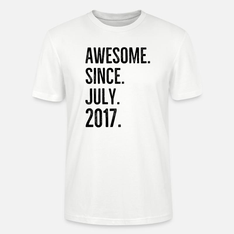 Awesome seit Juli 2017 - Stanley/Stella Unisex Bio-T-Shirt CRAFTER - Weiß
