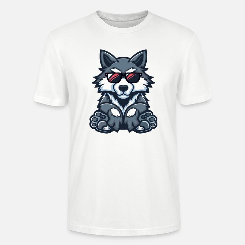 Wolf Comic Cool - Stanley/Stella Unisex Bio-T-Shirt CRAFTER - Weiß
