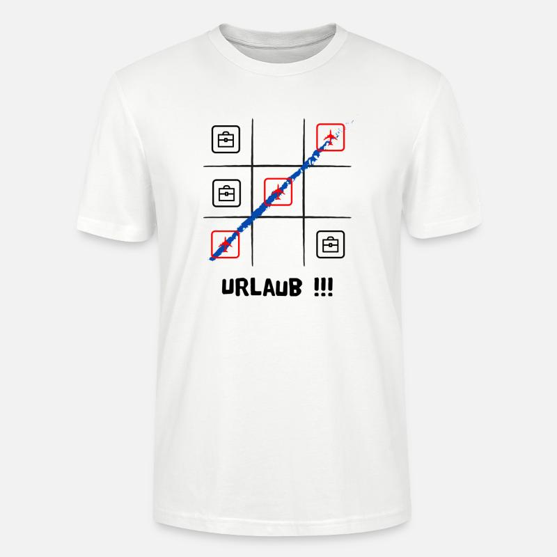 Tik tak to oder Käsekästchen, Urlaub oder Arbeit - Stanley/Stella Unisex Bio-T-Shirt CRAFTER - Weiß