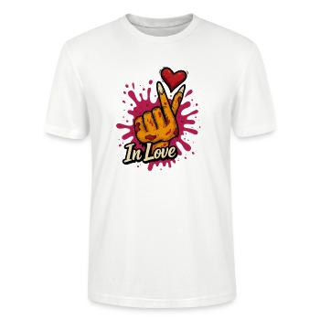 In Love Zombie Hand - Stanley/Stella CRAFTER Unisex Organic T-Shirt - white - Front - Alina (178cm) & Michal (187cm)
