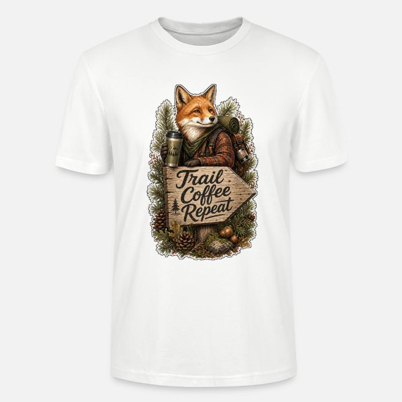Trail Coffee Repeat Fuchs - Stanley/Stella Unisex Bio-T-Shirt CRAFTER - Weiß