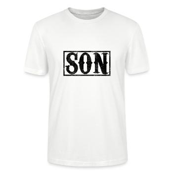 SON - Stanley/Stella CRAFTER Unisex Organic T-Shirt - white - Front - Alina (178cm) & Michal (187cm)