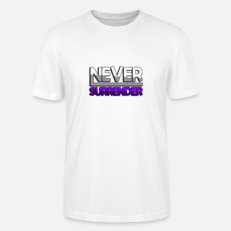NEVER SURRENDER (Lila) - Gaming - Stanley/Stella Unisex Bio-T-Shirt CRAFTER - Weiß