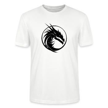 Vintage Tattoo Dragon Circle Logo Scale Dress - Stanley/Stella CRAFTER Unisex Organic T-Shirt - white - Front - Alina (178cm) & Michal (187cm)