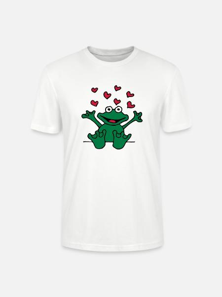 heart_frog_1220113c_a - Stanley/Stella CRAFTER Unisex Organic T-Shirt - white