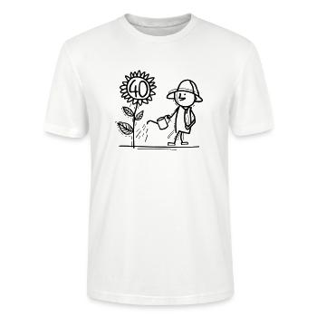 Well maintained 40 years - Stanley/Stella CRAFTER Unisex Organic T-Shirt - white - Front - Alina (178cm) & Michal (187cm)