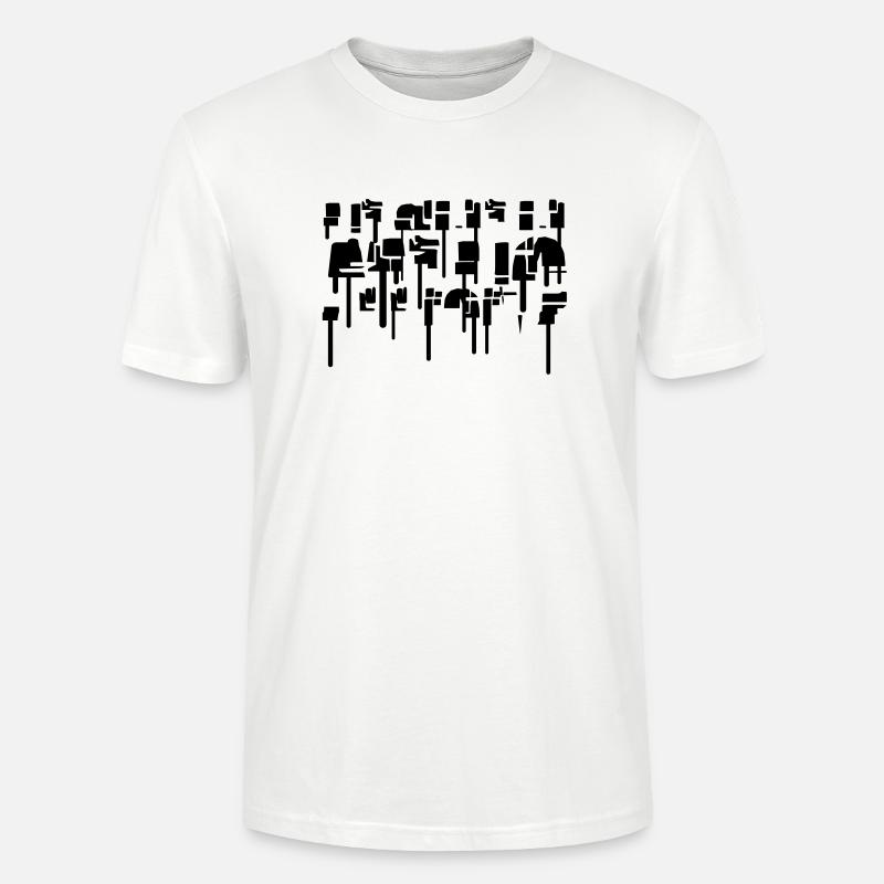 Abstraktes Graffiti - Stanley/Stella Unisex Bio-T-Shirt CRAFTER - Weiß