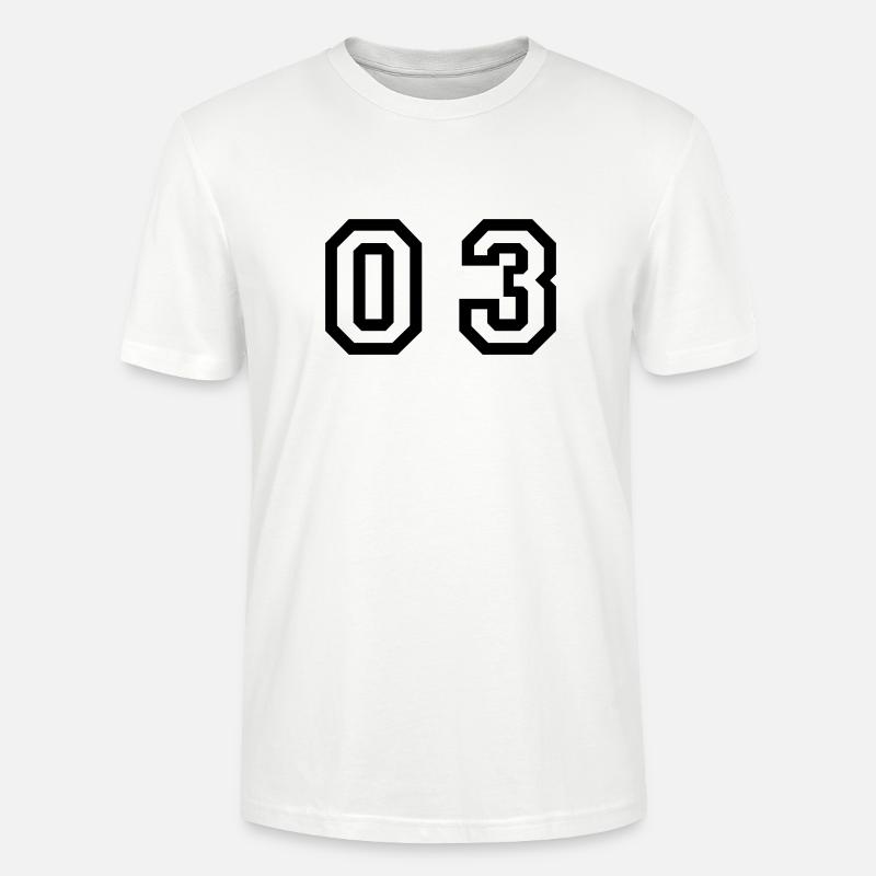 Nummer - 03 - null drei - Stanley/Stella Unisex Bio-T-Shirt CRAFTER - Weiß