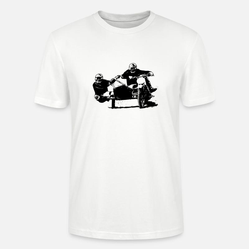 Sidecar Moto Cross - Stanley/Stella Unisex Bio-T-Shirt CRAFTER - Weiß