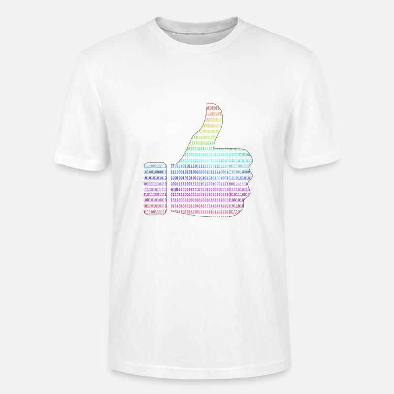 main comme arc-en-ciel binaire - T-shirt bio CRAFTER Stanley Stella Unisexe - blanc