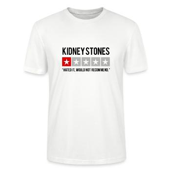 Nierensteine - nicht zu empfehlen - Urin Urinieren - Stanley/Stella Unisex Bio-T-Shirt CRAFTER - Weiß - Vorne - Alina (178cm) & Michal (187cm)