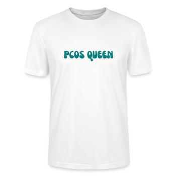 PCOS Queen - Stanley/Stella Unisex Bio-T-Shirt CRAFTER - Weiß - Vorne - Alina (178cm) & Michal (187cm)