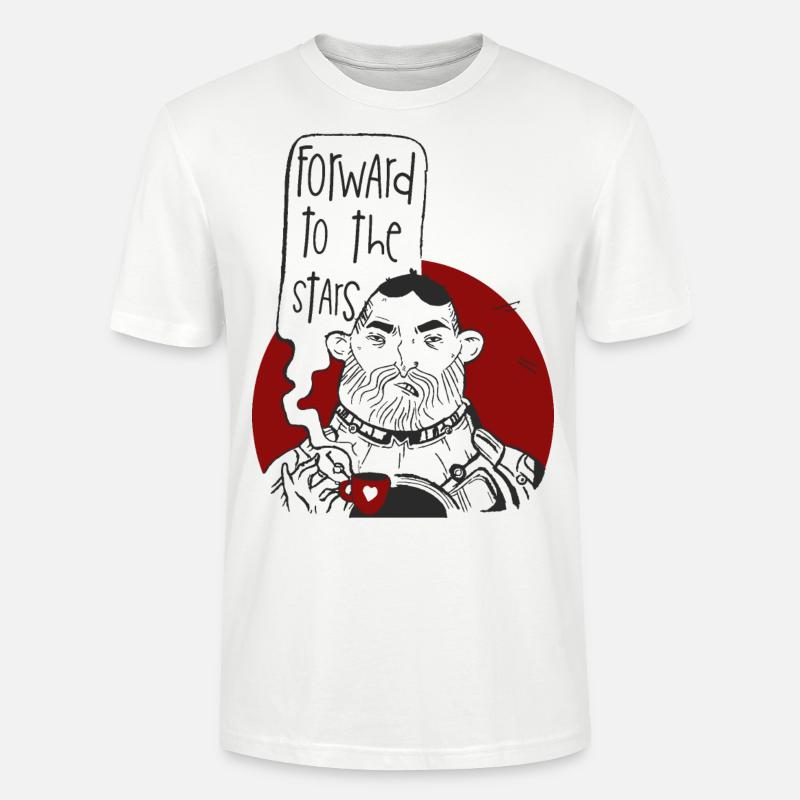 Kosmonaut mit dem Kaffee - Stanley/Stella Unisex Bio-T-Shirt CRAFTER - Weiß