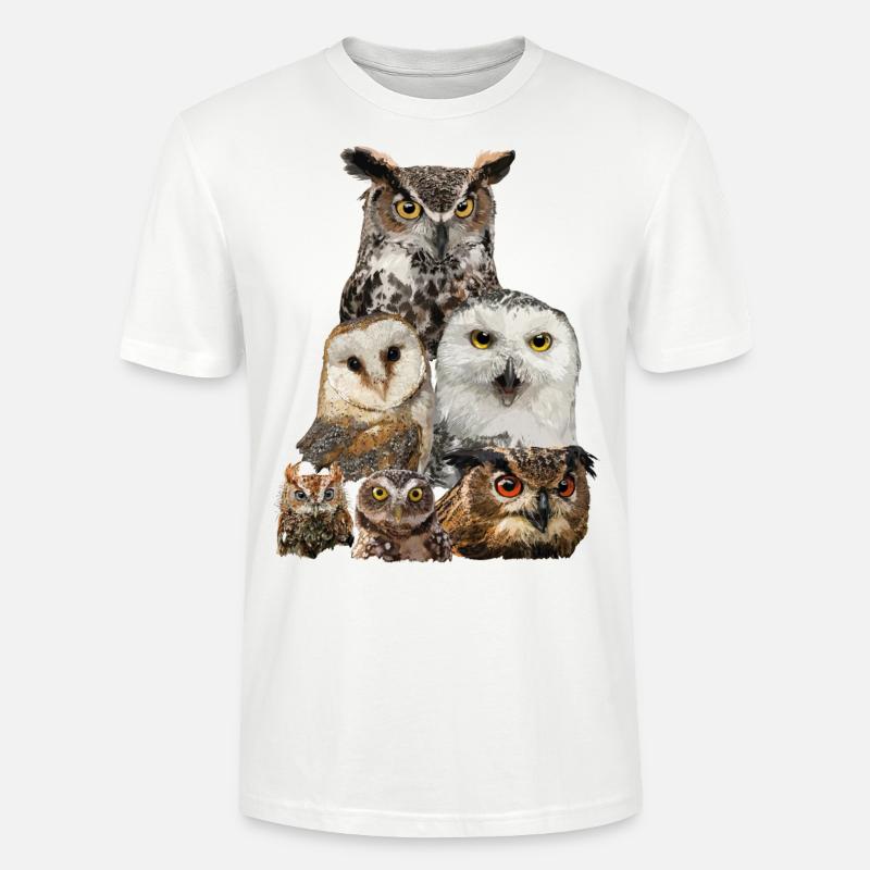 Eulen - Stanley/Stella Unisex Bio-T-Shirt CRAFTER - Weiß
