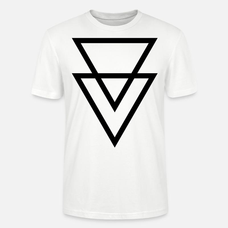 Triangles symboles vecteur - T-shirt bio CRAFTER Stanley Stella Unisexe - blanc