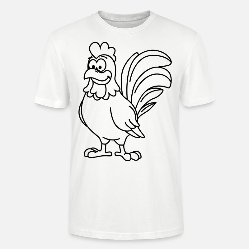 Hahn Comic Tier - Stanley/Stella Unisex Bio-T-Shirt CRAFTER - Weiß